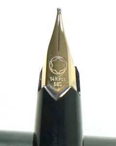 MONTBLANC 221 Patronen-Füller, 14ct. Goldfeder "OM" + Patronenkonverter. (F92) - Bild 1 von 16