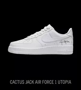 Cactus Jack Travis Scott Utopia Edition Air Force Pre-Order - Size 9.5 - Picture 1 of 2