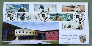 SELLO DE MANO DE ESCUELA SECUNDARIA J BRYAN FDC ENDEAVOUR 2003 EXTREME ENDEAVOURS. - Imagen 1 de 2
