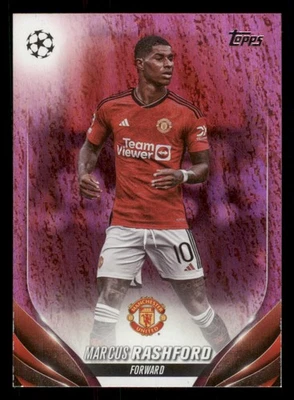 2023-24 Topps UEFA Club Competitions Pink Sparkle #16 Marcus Rashford - Image 1 of 2