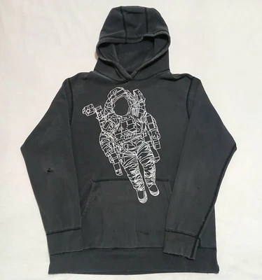 Billionaire Boys Club Astronaut Hoodie L Distressed Y2K Streetwear Classic READ - Image 1 of 4