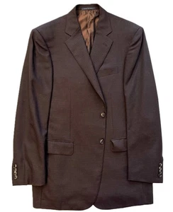 Blazer Abrigo Deportivo Pal Zileri Marrón Pata de Gallo Lana y Seda, Talla 44L - Imagen 1 de 7