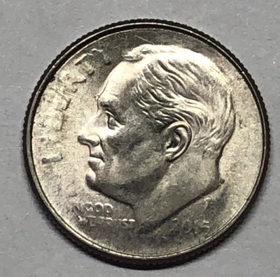 2015 P Dime Exceptional Error Coin Broad Struck-on Reverse and Obverse FINE COIN - Image 1 of 4