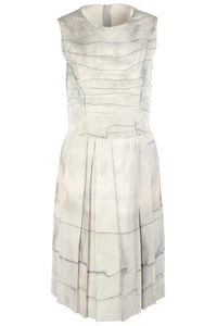 VESTIDO MIDI PRADA GRIS SEDA IT 42 UK 10 - Imagen 1 de 4
