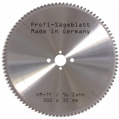 MADE IN GERMANY HM-Sägeblatt 300 x 30 mm 96-TF Negativ Trapez Flachzahn Kreissägeblatt Sägeblatt