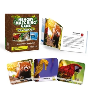 Wild Animals Memory Matching Game – 80 Cards with Real Photos  Animal Facts - Picture 1 of 9
