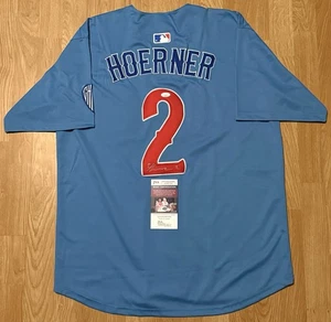 Nico Hoerner Signed Autographed Chicago Cubs Alternate Blue Jersey #2 JSA COA - Picture 1 of 4