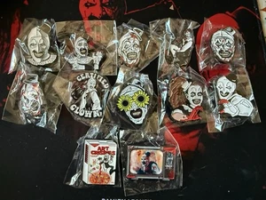NEU TERRIFIER MYSTERY ANSTECKNADELN KOMPLETTES SET VON 12 einschließlich CHASE! - Bild 1 von 8