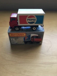 MATCHBOX NO.72 E VINTAGE SUPERFAST DODGE COMMANDO PEPSI DELIVERY TRUCK IN BOX - Picture 1 of 8