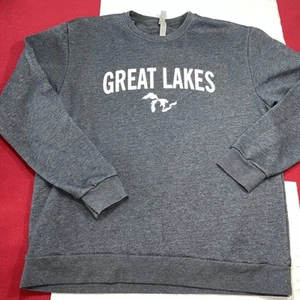 Michigan Great Lakes Blue Sweatshirt Long Sleeve Crew Mackite Grand Haven MI USA - Picture 1 of 11