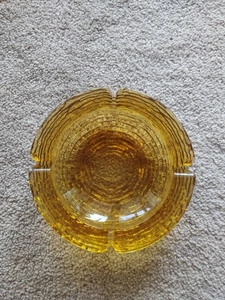 Vintage 1970er kleiner 4,25" Anchor Hocking Lido Soreno Aschenbecher türkis aquablau - Bild 1 von 5