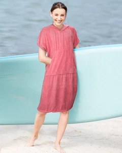 Surf Beach Changing Towel with Hood, Super Absorbent Microfiber Swim Robe Pon... - Picture 1 of 6