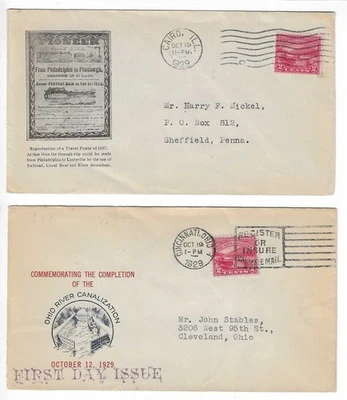 FDC's   # 681-22  , 681-23   --   Ohio River - Image 1 of 2