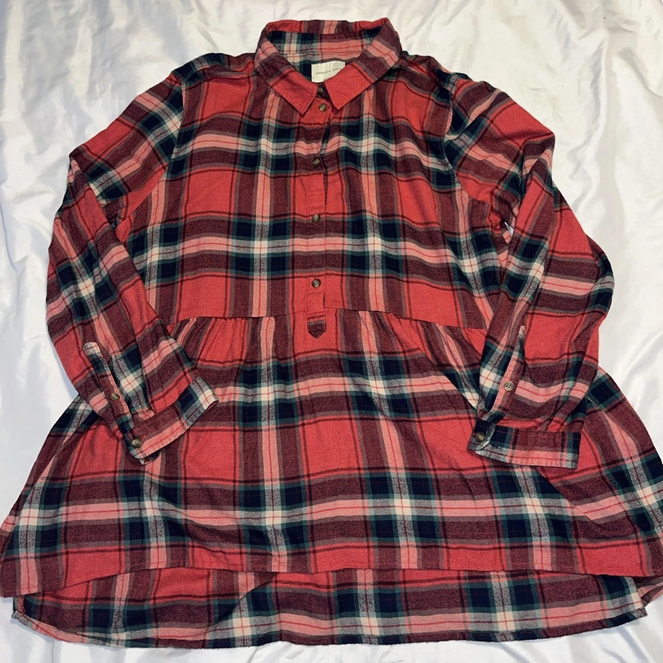 Blusa Babydoll American Eagle Navidad Franela Cuadros XXL 2XL Jegging Fit Foto 1 de 4