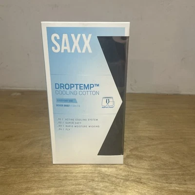 Calzoncillo boxer de algodón refrescante Saxx Droptemp tinta talla L Foto 1 de 2