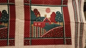 BAUMWOLLSTOFF - "BAYBERRY FARM KISSEN" PATCHWORKKISSEN (2) CRANBERRY, BLAU  - Bild 1 von 2