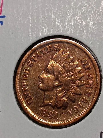 1881  Indian Head Cent  Vf.  M/202 Cover