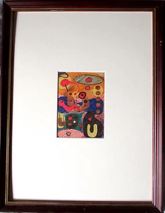 A.R.Penck, Filzstiftzeichnung UNIKAT aus Skizzenbuch 1973 + Rahmen + Zertifikat - Bild 1 von 5