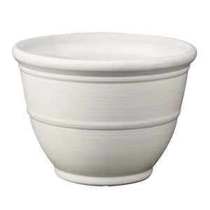 Ferenza Recycled Resin Planter, 14in x 14in x 10in, White - Picture 1 of 8