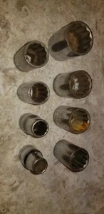 VINTAGE CRAFTSMAN =V= SERIES STANDARD 12 POINT 8 SOCKET SET 1/2" DRIVE USA MADE - Picture 1 of 7