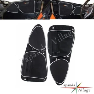 UTV Front Door Side Knee Pad Storage Bags For Polairs RZR 900 XP XP4 1000 Turbo - Picture 1 of 12