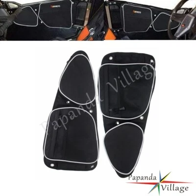 UTV Front Door Side Knee Pad Storage Bags For Polairs RZR 900 XP XP4 1000 Turbo - Image 1 of 4