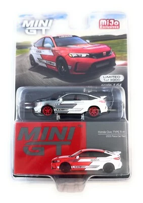 persecución! Mini GT 2023 Honda Civic Type-R Pace Car rojo modelo 1:64 MGT00686 Foto 1 de 4