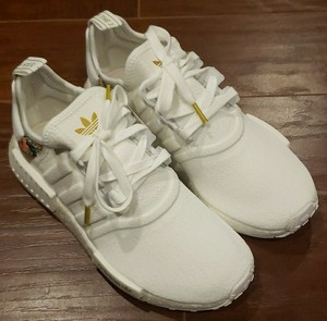 adidas white shoes with flowers
