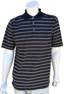 Callaway X Series Men's Short Sleeve Golf Polo Shirt Size Medium Black Striped - Picture 1 of 9