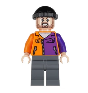 Lego Two-Face's Henchman 6864 Orange & Purple, Beard Super Heroes Minifigure  - Picture 1 of 2
