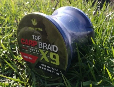 TRECCIATO CARPFISHING TOP CARP BRAID MAXPOWER X9 1000M 9 FILI ABRASIONE - Imagen 1 de 4