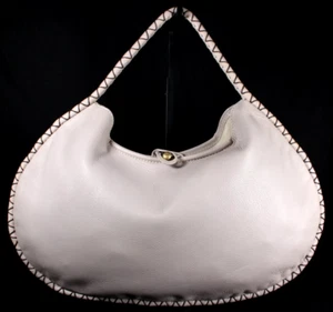 Bolso de hombro grande ovalado con detalle de costura de cuero rosa rubor BALLY - Imagen 1 de 16