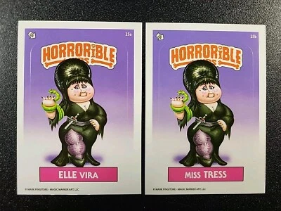 Elvira Mistress of the Dark Horrorible Kids Spoof Garbage Pail Kids 2 Card - Image 1 of 4