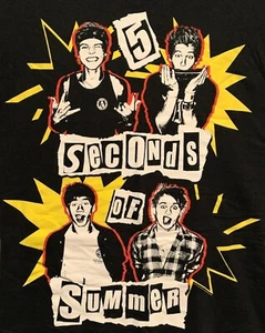  T-Shirt SM "5 Seconds Of Summer" Pop Rock Band T-Shirt - Picture 1 of 2