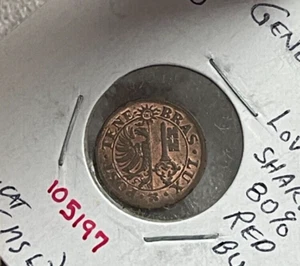 1840 Geneva 1 One Centime L2 - Picture 1 of 2