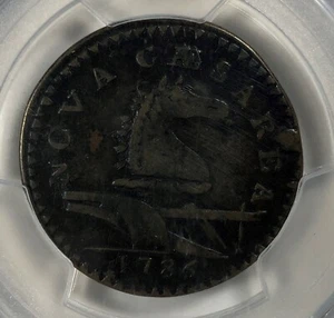 1786 New Jersey Colonial Copper. PCGS VF35. Protruding Tongue. - Picture 1 of 5