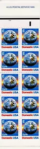 EARTH #2282 VIEWED FROM SPACE US E RATE (20) 25c STAMPS SEALED 1988 VENDING BOOK - Picture 1 of 3