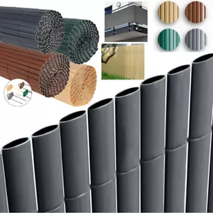 Bamboo Slat Natural Garden Fencing Privacy Screen Fence Panel Roll Balcony Patio - Picture 1 of 50