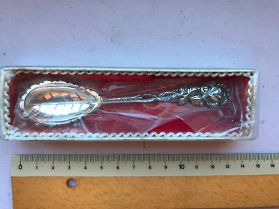  1 Zuckerlöffel Hildesheimer Rose versilbert 100er Zucker Löffel Kaffee OVP - Bild 1 von 4