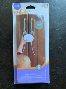 Safety Cabinet Slide Locks 2 PACK For Handle & Knob New - Picture 1 of 2