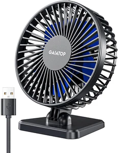Black Desk Fan Small Mini Personal Cooling Fan for Office Home Table Portable - Picture 1 of 12