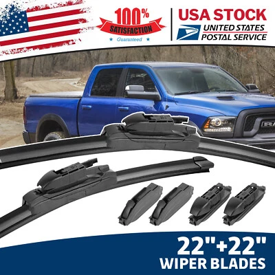 Escobillas limpiaparabrisas 22"+22" aptas para Chevrolet Silverado 1500 HD 2005-2006 Foto 1 de 4