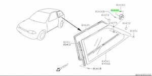 SUZUKI Cultus LOCK QUARTER 81430-60B01-000 Genuine JDM OEM - Bild 1 von 1