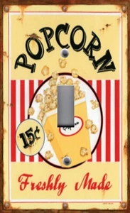 SALA DE CINE PALOMITAS DE MAÍZ RECIÉN HECHAS Placa de interruptor de luz Placa de interruptor Enchufe de salida de pared - Imagen 1 de 26