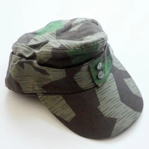 Segunda Guerra Mundial Ejército Alemán M43 Astilla Camuflaje Campo Gorra Sombrero Algodón Talla L (58-59CM) - Imagen 1 de 5
