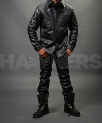 Men's 100% Real Leather Pant and shirt,2 piece Premium Outfit ,Party Wear - Image 1 of 4