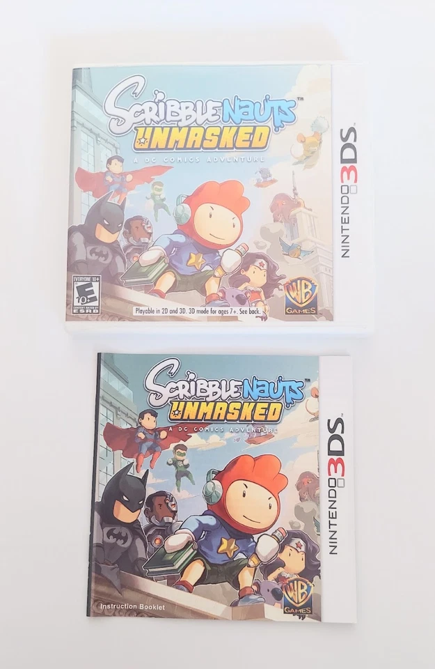 Scribblenauts Unmasked Nintendo 3DS Case and Instruction Book ONLY - Image 1 of 3