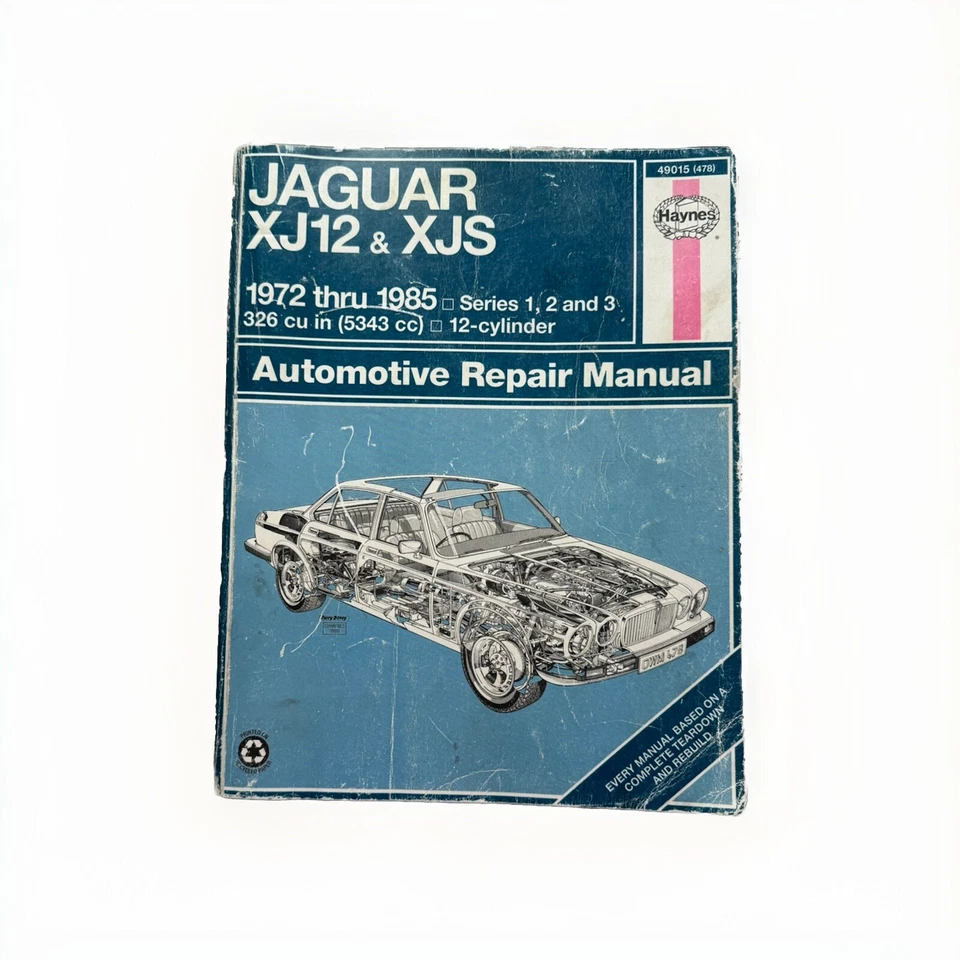 Jaguar XJ12 XJS 1972-1985 Shop Service Repair Manual Wiring Diagrams Engine Body - Image 1 of 4