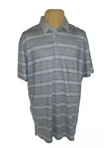 Callaway Golf Polo Shirt Men's 1X Gray Blue stripes - Picture 1 of 4