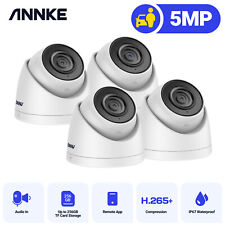 ANNKE 5MP Turret POE IP Security Camera CCTV Audio Recording Outdoor AI C500 